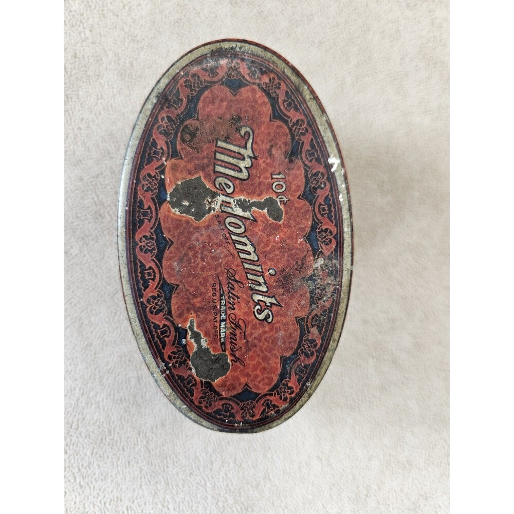 Vintage Brandle & Smith Satin Finish 10 Cent Mellowmints Tin Philadelphia, PA.